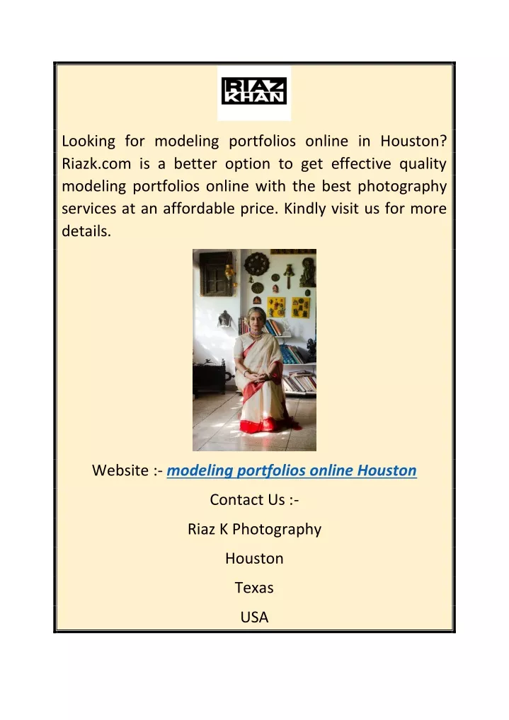 looking for modeling portfolios online in houston