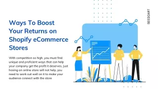 Ways To Boost Your Returns on Shopify eCommerce Stores