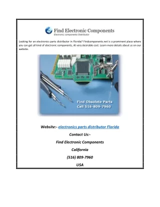 looking for an electronics parts distributor