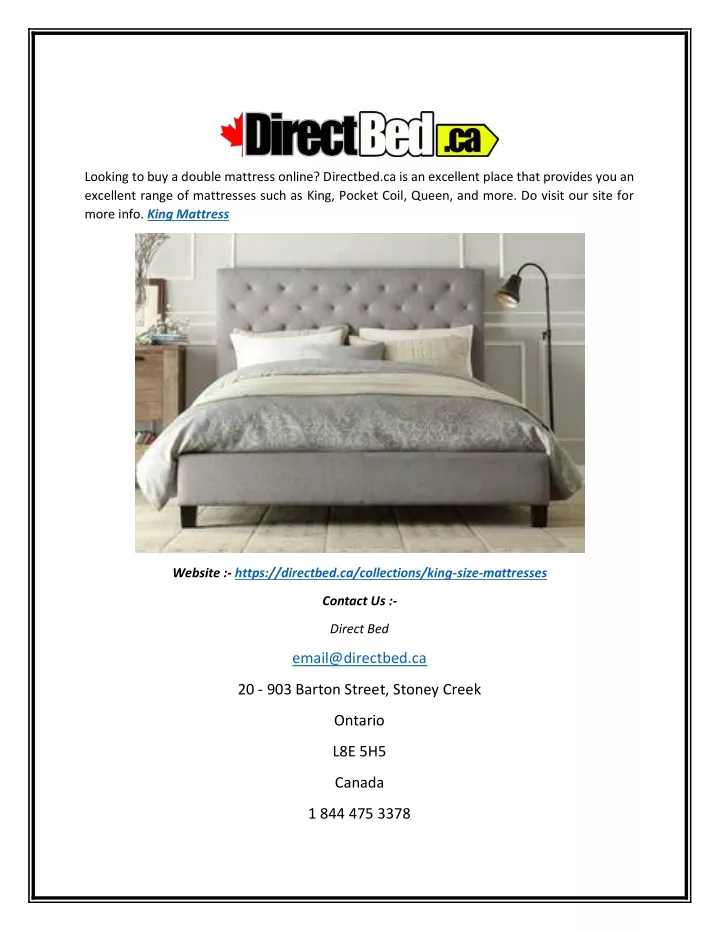 looking to buy a double mattress online directbed