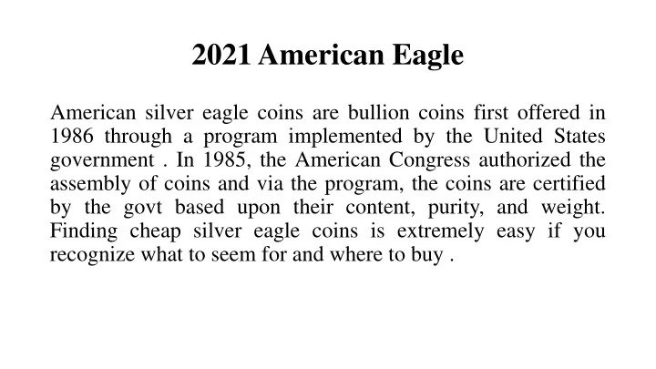 2021 american eagle