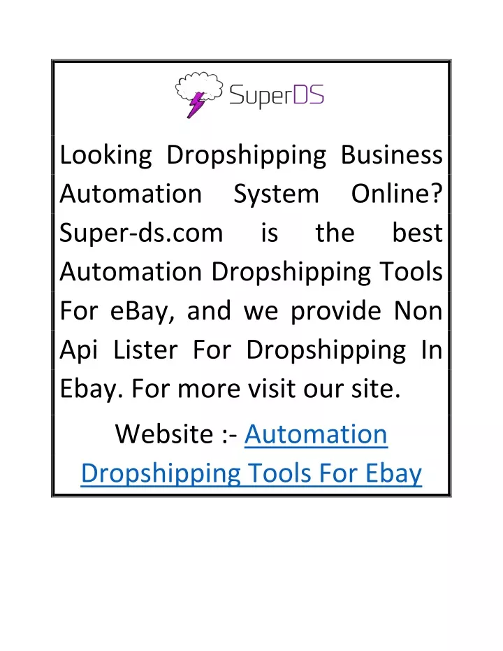 looking dropshipping business automation system