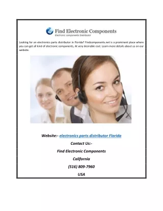 looking for an electronics parts distributor