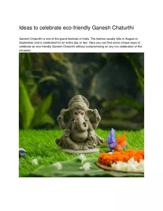 online eco friendly Ganesh