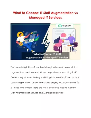 what to choose it staff augmentation vs managed