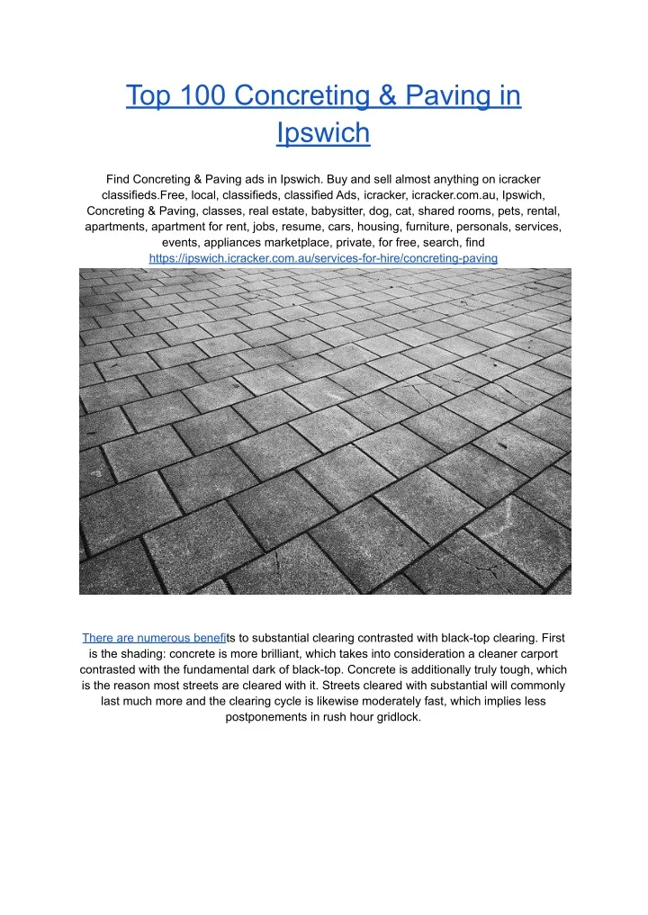 top 100 concreting paving in ipswich