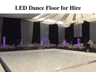 LED Dance Floor for Hire