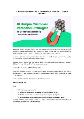 10 Unique Customer Retention Strategies To Boost Conversions  Customer Retention