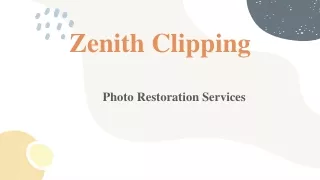 Photo Restoration Services