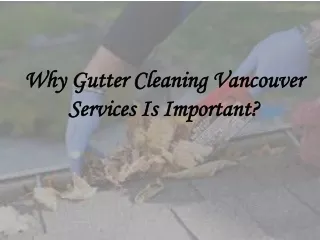 why gutter cleaning vancouver services is important