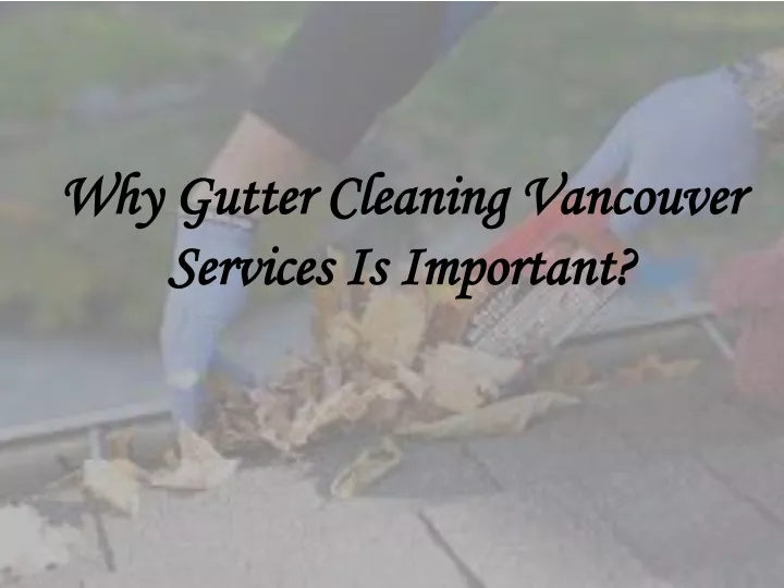 why gutter cleaning vancouver services is important