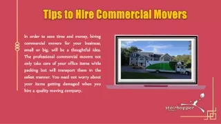Tips to Hire Commercial Movers