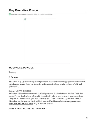 buy mescaline powder