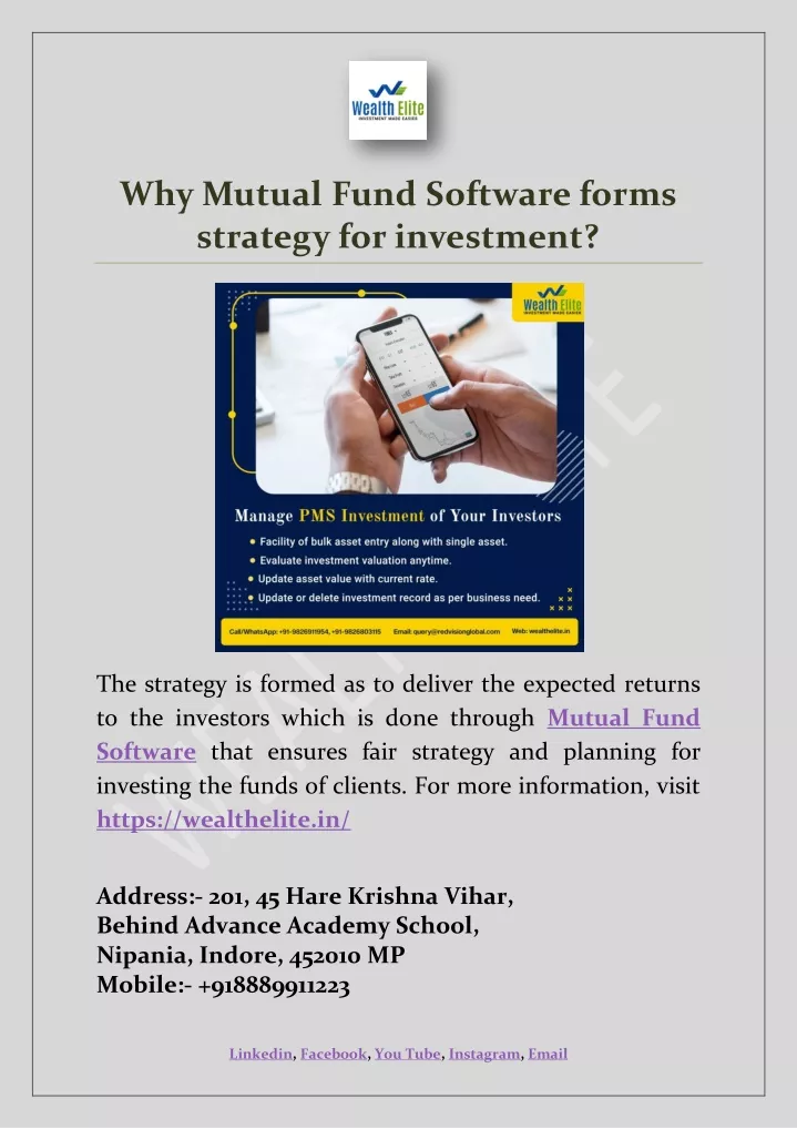 why mutual fund software forms strategy