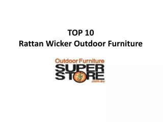 TOP 10 Rattan Wicker Outdoor Furniture Online