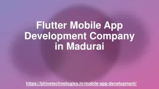 Flutter Mobile App Development Company in Madurai