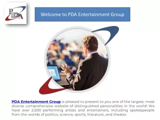welcome to pda entertainment group