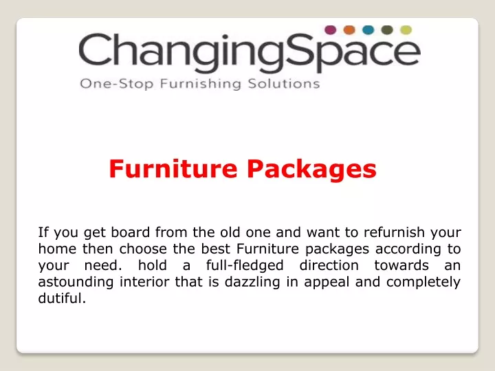 furniture p ackages