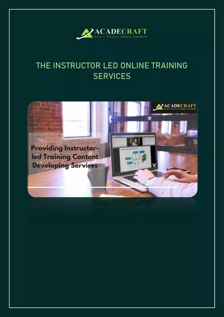 the instructor led online training services