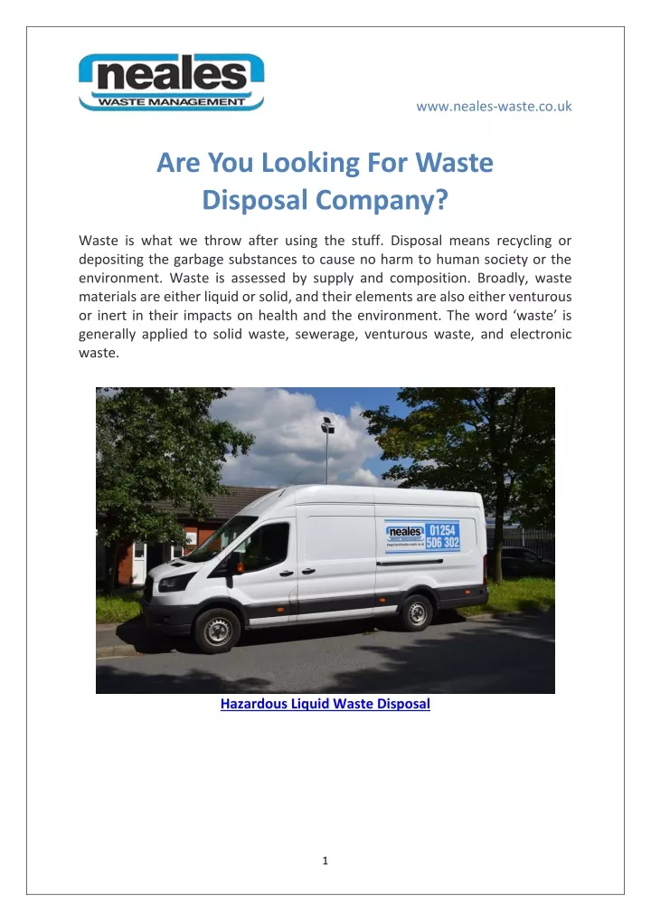 www neales waste co uk