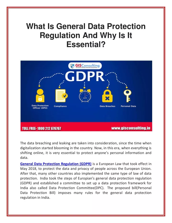 what is general data protection regulation