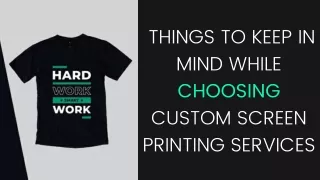 things to keep in mind while choosing custom