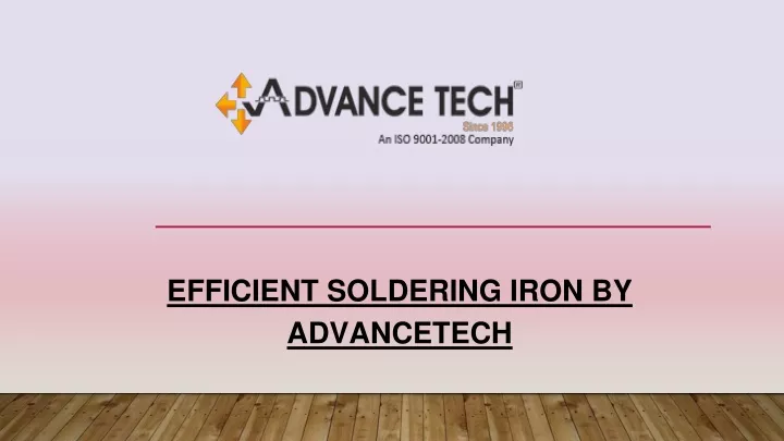 efficient soldering iron by advancetech