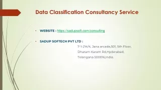 data c lassification consultancy s ervice