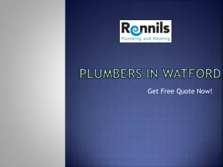 Plumbers in Watford – Get Free Quote Now!