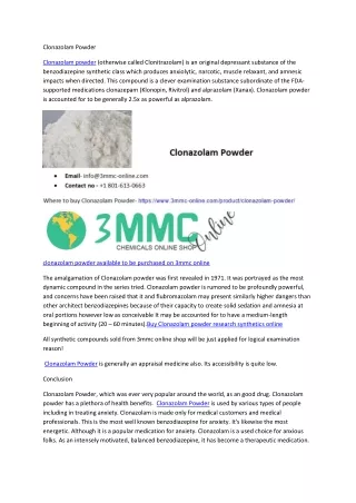 Clonazolam Powder