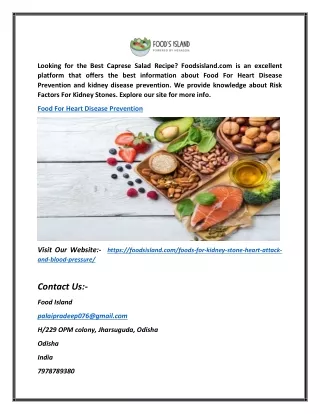 Food for Heart Disease Prevention | Foodsisland.com