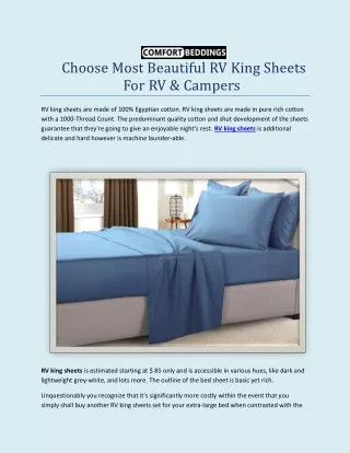 choose most beautiful rv king sheets