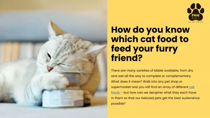 how do you know which cat food to feed your furry friend