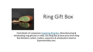 Ring Gift Box