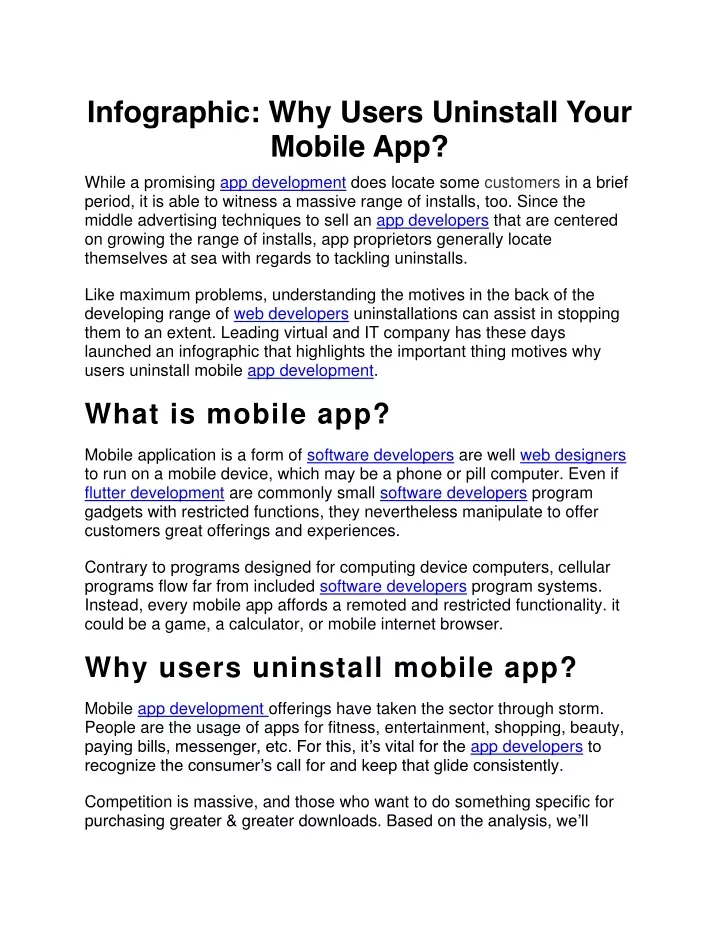 infographic why users uninstall your mobile