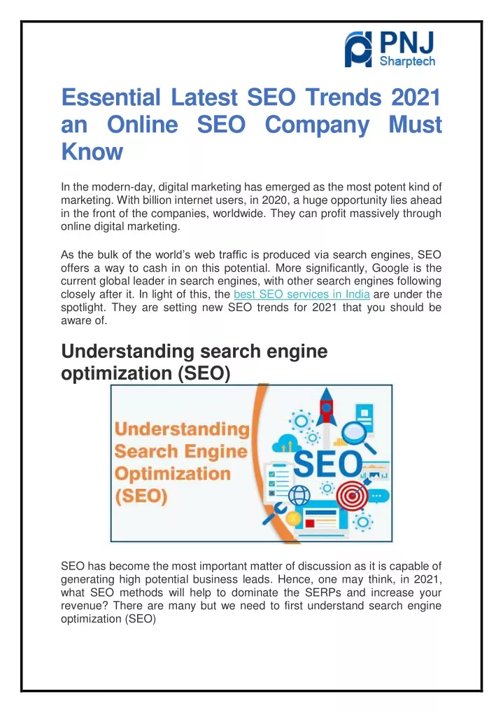 essential latest seo trends 2021 an online