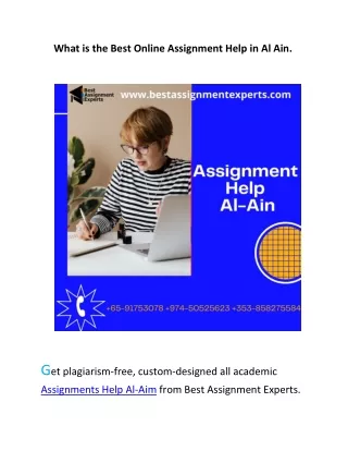 What is the Best Online Assignment Help in Al Ain