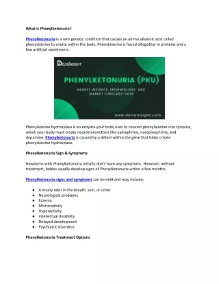 what is phenylketonuria phenylketonuria is a rare