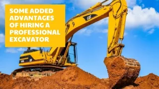 Some Added Advantages Of Hiring A Professional Excavator