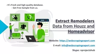 extract remodelers data from houzz and homeadvisor