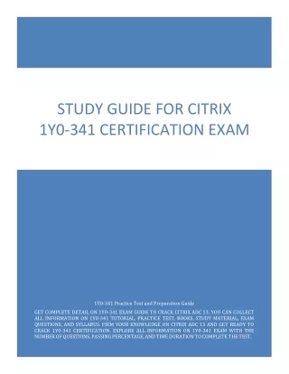 study guide for citrix 1y0 341 certification exam