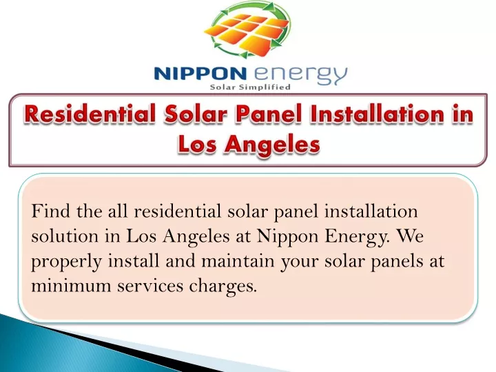 residential solar panel installation