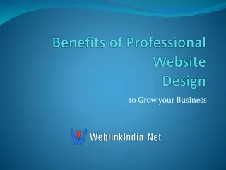 Benefits of Professional Website