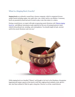 what is a singing bowl exactly