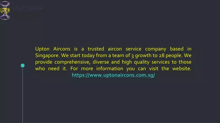 upton aircons is a trusted aircon service company