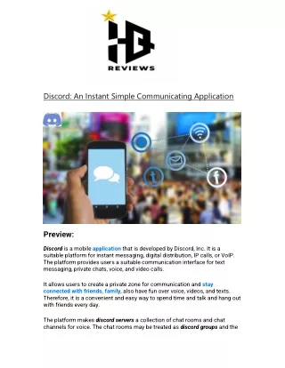 discord an instant simple communicating