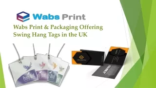 Wabs Print & Packaging Offering Custom Swing Tags in the UK