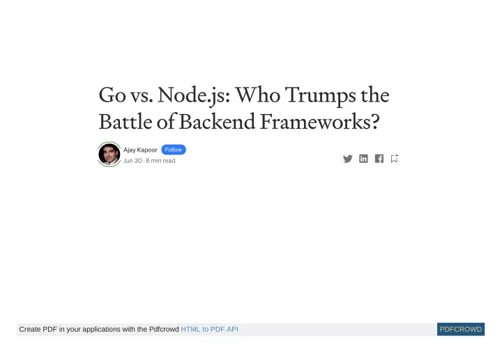 go vs node js who trumps the battle of backend