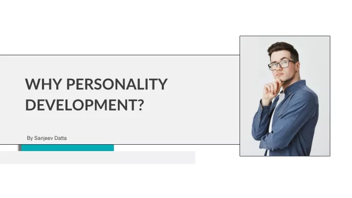 why personality development