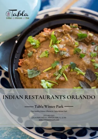 Tasty Indian Food at Indian Restaurants Orlando